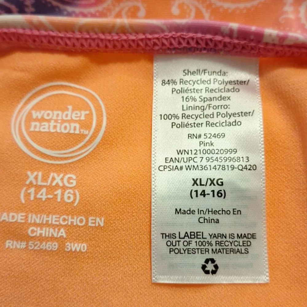 Wonder Nation Girls 2 Piece Swimwear NWOT